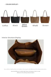 Detail view of large capacity tote bag showing magnetic closure and interior zipper pouch