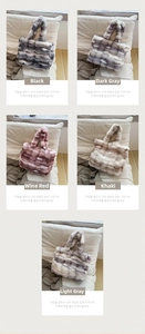Détails des sacs cabas en peluche en cinq couleurs avec texture en fausse fourrure rayée