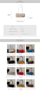 Detaillierte Größenangaben und Farbauswahl der minimalistischen PU-Rechteck-Tasche