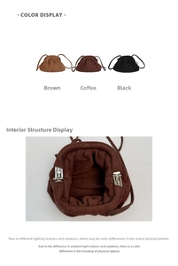 Details von drei matten Muscheltaschen mit Nahaufnahme des internen Metall-Schnappverschlusses