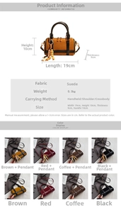Mini leopard print Boston bag dimensions 19x10x9cm with suede texture and leather handles