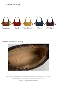 Detail view of the hobo bag interior showing a spacious main compartment and a zipper pocket