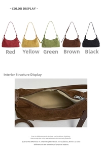 Detailed interior view and color variety of minimalist matte leather crossbody bag