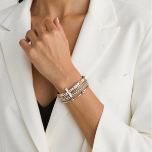 Bracelet Multi-couches Bohème Cuir PU Alliage Strass Fermoir Magnétique Croix Arbre De Vie Coeur Infini Charme Femmes