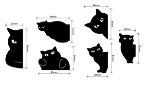 Product dimensions and sizes for the cute black cat magnetic bookmarks collection