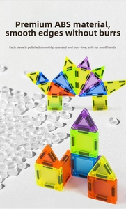 Detail of smooth ABS edges and magnetic pieces in dinosaur and castle builds