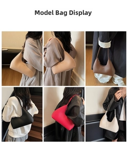 Showcase of various Hobo bags in different colors worn as shoulder and underarm bags