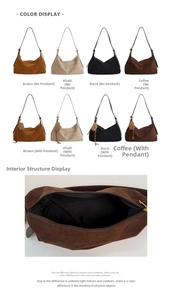 Detail view of corduroy tote bag showing interior lining pocket and multiple color options