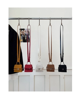 Mini PU leather crossbody bags in five colors with buckle detail and slim straps