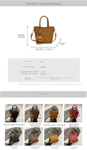 Detaillierte Maße und Gewichtsangaben dieser Vintage Eimertasche aus PU-Leder