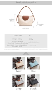 Detailed size specifications and four-color display of this retro Oxford tote bag