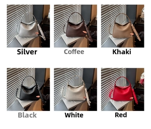 Comparaison détaillée des sacs Boston en argent, café, kaki, noir, blanc et rouge élégants