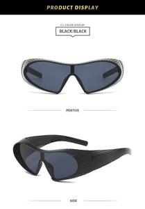 Makro-Detailansicht der futuristischen Steampunk-Brille mit seitlicher Rippentextur