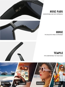 Detailansicht von Scharnieren, Nasenpads und Bügeln der Steampunk-Schild-Sonnenbrille