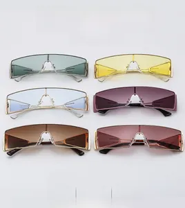 Sélection de lunettes de soleil sans monture en six couleurs dégradées pour l'extérieur