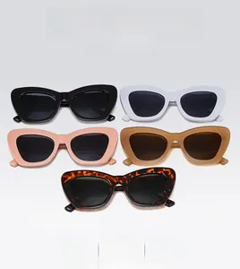 Cat-Eye-Sonnenbrillen in Schwarz, Weiß, Rosa, Braun und Schildpatt-Optik Detail