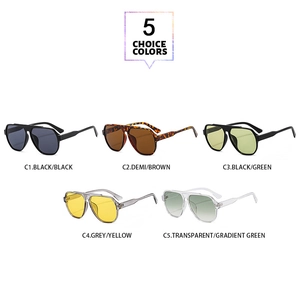Lunettes de soleil carrées vintage en cinq couleurs, du noir classique au motif léopard