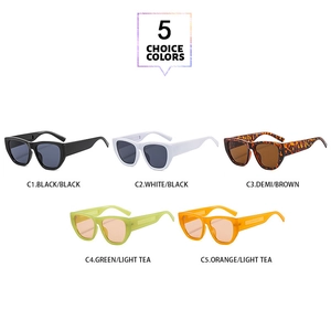 Retro Y2K sunglasses collection featuring 5 vibrant colors with wide glossy frames
