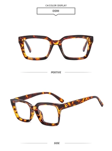 Macro detail of retro demi tortoiseshell square eyeglass frame with chic metal rivets