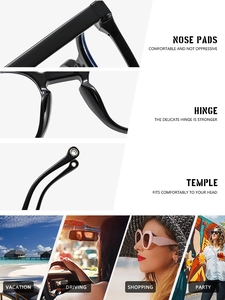 Detailansicht der Blaulichtfilter-Brille mit ergonomischen Nasenpads und Metallscharnieren