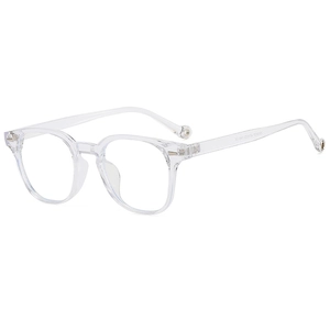 Modische transparente Blaulichtfilter-Brille mit Retro-Rechteckrahmen und CE-Kennung