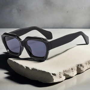 Geometric Polygon Sunglasses Thick PC Frame UV400 Protection Fashion Retro Style For Men And Women Streetwear