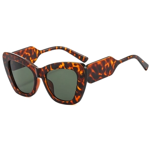 Vintage Katzenaugen Sonnenbrille mit Schildpattmuster und breiten Bügeln