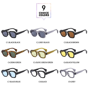 Grid view of vintage chunky frames in nine color options including demi and translucent tints