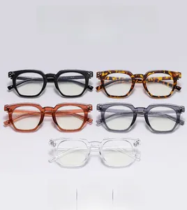 Classic thick-frame glasses in black, tortoise, and transparent grey colors, model ZN3377