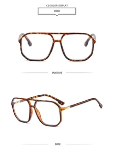 Détail de monture lunettes rétro écaille à double pont montrant les vues avant et latérales