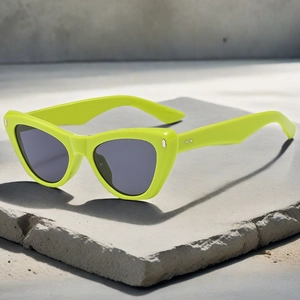 Vintage Cat Eye Sunglasses For Women Men PC Frame UV400 Protection Retro Fashion Eyewear With Metal Rivets Streetwear