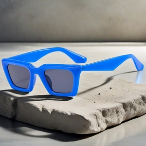 Lunettes De Soleil Rectangulaires Rétro Monture PC Verres AC Protection UV400 Mode Streetwear Style Vintage Y2K Pour Hommes Et Femmes