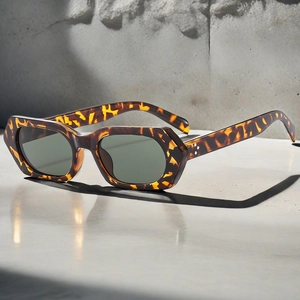 Retro Hexagonal Sunglasses UV400 Protection PC Frame AC Lens Geometric Fashion Eyewear For Men Women Outdoor Travel