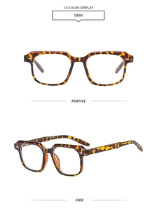 Vues détaillées de lunettes de soleil rétro à monture épaisse demi avec rivets argentés