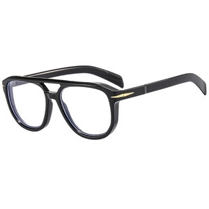 Retro Square Sunglasses Double Bridge Large Frame Vintage Fashion Eyewear UV400 Protection For Men Women