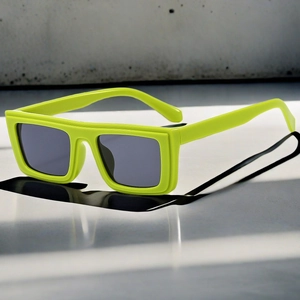 Retro Square Sunglasses UV400 Protection PC Frame AC Lens Thick Frame Streetwear Eyewear For Men Women