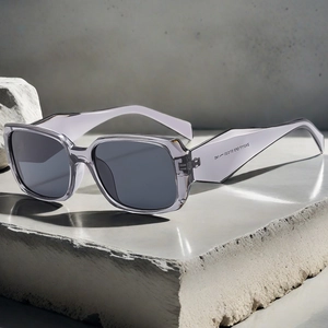 Retro Square Frame Sunglasses PC AC Material UV400 Protection Fashion Street Style Unisex Shade