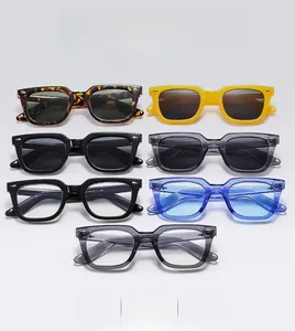 Collection of vintage square sunglasses with rivets and metal arrow accents in 7 colors
