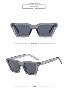 Detailed view showing the side arm specifications and gray translucent square frame