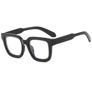 Classic oversized square black sunglasses with UV protection for a minimalist style