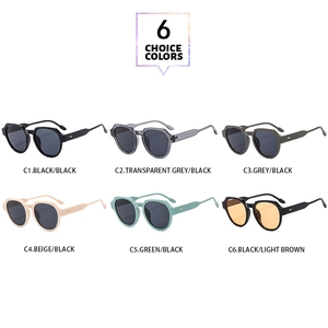 Présentation de lunettes de soleil rétro vintage en six coloris avec détails de clous en métal