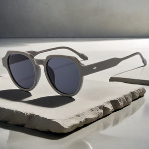 Lunettes De Soleil Rondes Carrées Géométriques Rétro Monture PC Lentille AC Protection UV400 Mode Extérieur Pour Femmes Hommes