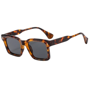 Fashion Square Frame Sunglasses For Women Trendy Metal Rivet Oversized Sun Glasses UV400 Streetwear Eyewear
