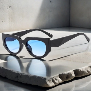Retro Square Cat Eye Sunglasses With PC Frame And AC Lenses UV400 Protection Vintage Fashion Eyewear For Women Street