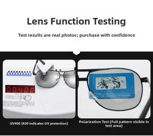 Polarized lens test and UV400 protection performance for classic aviator sunglasses