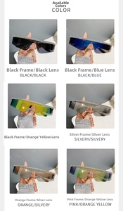Lunettes de soleil sans monture avec strass et diverses options de verres miroirs