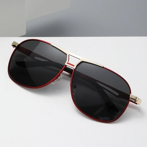 Aviator Sunglasses Metal Frame Polarized UV400 Protection Double Bridge Vintage Retro Eyewear For Driving Outdoor Unisex
