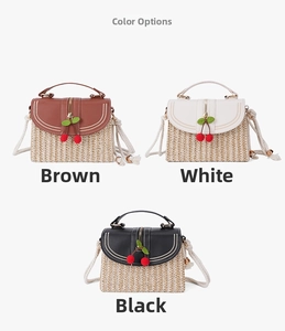 Detailed comparison of straw box bags with faux leather lids and cotton rope handles