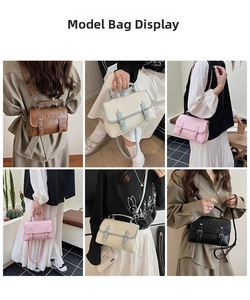 Vielseitige Umhängetasche und Rucksack-Stile in einer Mehrwinkel-Collage für Damen
