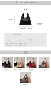 Tabella delle taglie dettagliata per borsa tote in ecopelle con misure dimensionali